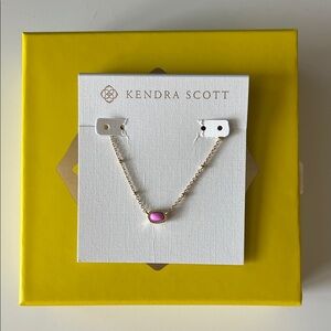 Kendra Scott Elisa Gold Chain Necklace with Mini Pink Stone